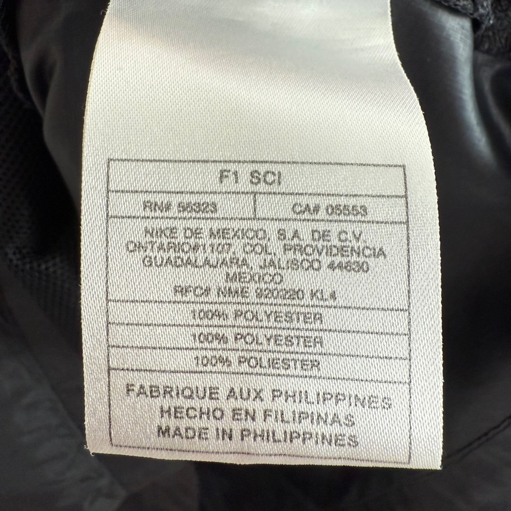Nike Running Windbreaker Jacket Black White Piping Ripstop Mens Small S 4-6 - Picture 11 of 11